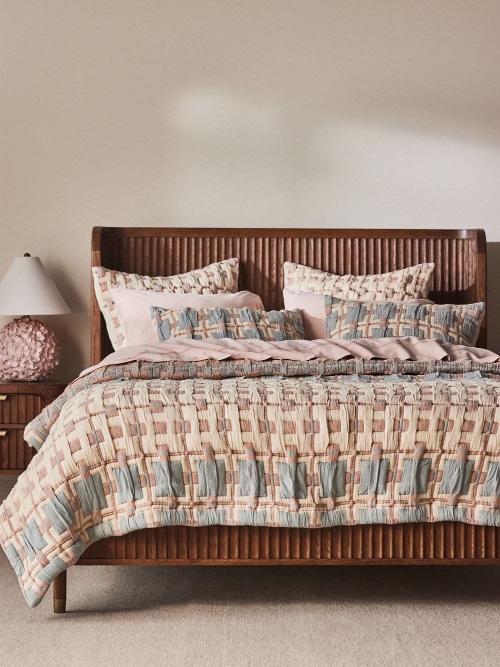 Anthropologie Sonya Matelasse Patchwork Quilt Set